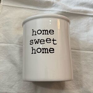 Homestead Living Home Sweet Home Kitchen Utensil Holder White Ceramic